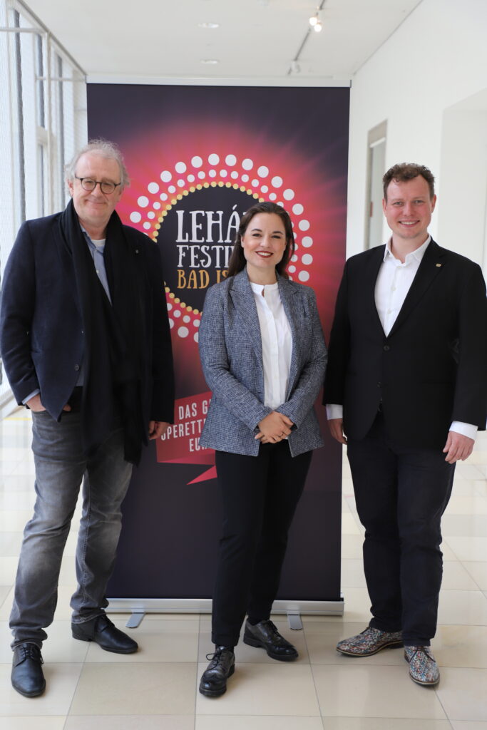 Programmpräsentation Lehár Festival 2025 - Thomas Enzinger & Tina Jaeger & Robert Bartneck (c) www.fotohofer.at
